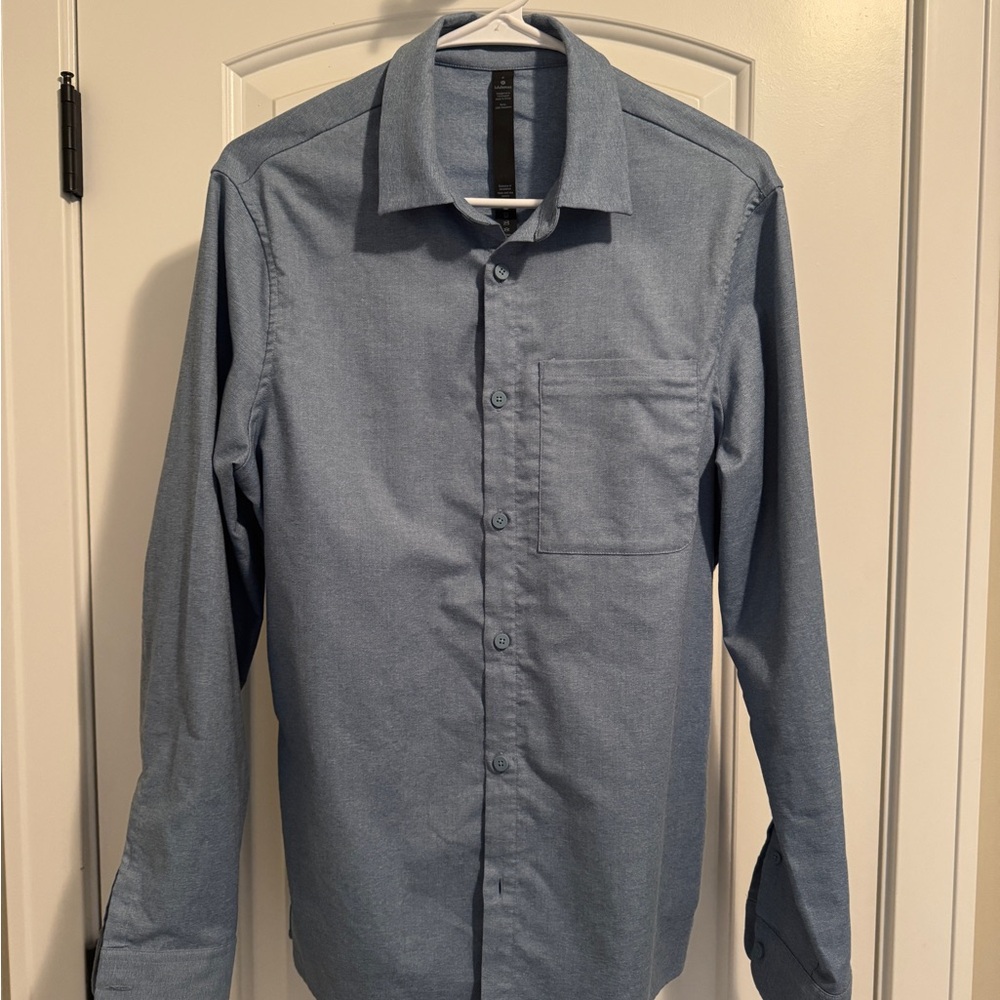 lululemon athletica Light Blue Casual Button Down Shirt